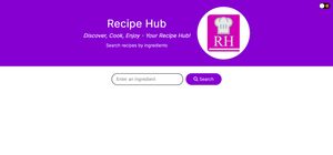 Screenshots of Recipe Hub
